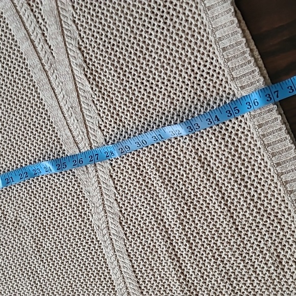 J. McLaughlin Katja Open Knit Poncho Sweater Cotton Wmns OS Beachy Boho Cottage - Picture 8 of 11